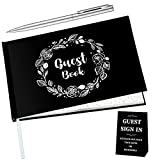 Funeral Guest Book Memorial Service Guest Book Black Condolence Book For Memorial With Pen And Table Sign Guestbook In Loving Memory For Celebration Of Life Funeral Memory,9 x 6 Inch (Classic Style)