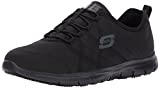 Skechers Work Ghenter-Srelt, Women's, Black, Soft Toe, Slip Resistant, Work Shoe (8.0 M)