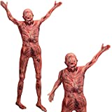 XONOR Halloween Bloody Full Body - 4.8ft Latex Skinned Hanging Corpse Torso Props for Haunted House Zombie Halloween Party Decoration