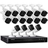 Defender 4k Wired Ultra HD Security Cameras Night Vision Mobile Viewing Motion Detection Cameras for Security Outdoor Security Cameras for Business (16 Channel 4TB 16 Cameras)