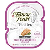 Purina Fancy Feast Gourmet Gravy Wet Cat Food, Petites Seared Salmon with Spinach Entree - (12) 2.8 oz. Tubs