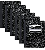 Mead Composition Notebook, Wide Ruled, 100 Sheets, 6 Pack (09910), Black/White