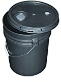 Grey (Gray) Bucket Kit, 5-Gallon Gray Bucket with Snap-On Lid w/Pour Spout