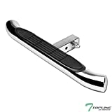 TLAPS 7422445151162 Universal For 2" x 2" Towing Receiver Chrome 3 Inch Trailer Tow Mount Rear Hitch Step Bar Bumper Guard