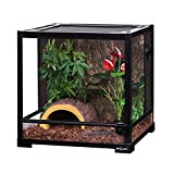 REPTIZOO 25 Gallon Reptile Terrarium 18" x 18" x 18" Front Opening Reptile Tank with Top Screen Ventilation, Reptile Habitat Cage for Hermit Crabs, Tree Frog, Beard Dragon, Tarantulas, Easy Assembly