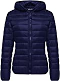 Wantdo Women's Warm Lightweight Winter Down Coat Packable Jacket Navy Small