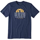 Life is Good Men's Standard Crusher Graphic T-Shirt I'll Be Watching You Dog, Darkest Blue, Medium