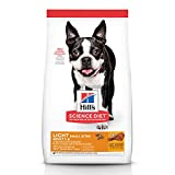 Hill's Science Diet Dry Dog Food, Adult, Light for Healthy Weight & Weight Management, Small Bites, Chicken Meal & Barley Recipe, 30 lb Bag