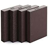 Bates- Sanding Sponge, 4 Pack, 60/80/120/220 Grit Assortment, Washable and Reusable, Sanding Block, Sandpaper Block, Sanding Blocks for Wood, Sanding Pad, Drywall Sanding Block, Drywall Sanding Sponge