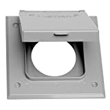 Sigma Electric, Gray 14321 2-Gang 20-50 Amp Outlet Cover