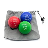 Elibia Set of 3 Motivational Stress Balls for Adults and Kids - Hand Exercise Balls Grip Strengthener Hand Therapy Ball - Squishy Stress Balls for Adults Anxiety Stress Relief Toys for Teens