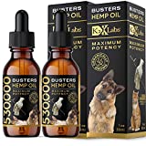 Buster's Organic Hemp Oil 2Pack 530000, 2Month Supply - for Dogs & Cats - Max Potency - Made in USA - Omega Rich 3, 6 & 9 - Hip & Joint Health, Natural Relief, Calming (2PACK)
