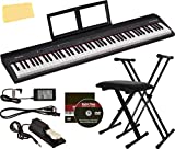 Roland GO:PIANO 88-Key Digital Piano Bundle with Adjustable Stand, Bench, Sustain Pedal, Instructional Book, Austin Bazaar Instructional DVD, and Polishing Cloth