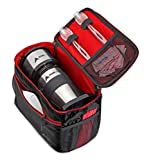 Adir Mini Single Serve Travel Coffee Maker Pouch Organizer, Portable For Travel, Camping, Office Lunch Bag For Grab & Go Daily Use (Red)