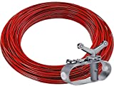 FOXDISK Swimming Pool Cover Cable and Winch Kit, 100ft Pool Cover Steel Cable and Aluminum Spring Loaded Winch, Swimming Pool Cover Winch for Home Above Ground Swimming Pool Winter Covers