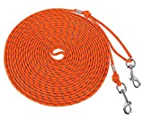 Reflective Cat Leash -50FT Cat Cable Out Leash Escape Proof Walking Leads Yard Long Leash Durable Safe Personalized Extender Leash Traning Play Outdoor for Puppies/Kittens/Rabbits/Small Animals