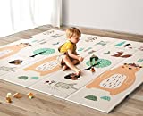 UANLAUO Foldable Baby Play Mat, Extra Large Waterproof Activity Playmats for Babies,Toddlers, Infants, Play & Tummy Time, Foam Baby Mat for Floor with Travel Bag, Indoor Outdoor Use (71" x 79")
