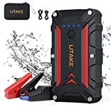 LITAKE 1500A 12V Car Jump Starter with SOS LED Light, Vehicles Auto Battery Booster Pack 16000mAh for Up to 8L Gas and 6L Diesel Engines, IP68 Waterproof Portable Power Bank for Traveling Camping