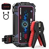 AVAPOW Car Battery Jump Starter 2500A Peak,Portable Jumpstart Starters for Up to 8L Gas 8L Diesel Engine with Booster Function,12V Lithium Jump Charger Pack Box with Smart Safety Clamp, IP65