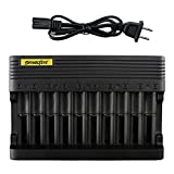 Skywolfeye 18650 Battery Charger 10 Bays Universal Charger for 3.7v Li-ion Rechargeable Batteries 26650 14500 16340 18500 10440 18350 17670 18650 Charger