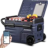 BODEGA 12 Volt Car Refrigerator Fridge, Car Fridge Cooler Dual Zone APP Control, RV Portable Freezer,37 Quart (35L) -4-68 RV Electric Cooler Compressor 12/24V DC and 100-240V AC for Outdoor, Camping, Travel,RV