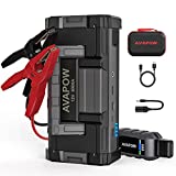 AVAPOW 6000A Car Battery Jump Starter(for All Gas or up to 12L Diesel) 2023 Upgraded Powerful Car Jump Starter with Dual USB Quick Charge and DC Output,12V Jump Pack with Built-in LED Bright Light