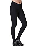 Terry Breakaway Cycling Tights for Women  Ladies Riding Biking Full Length Compression Foam Padded Bike Bottoms Pants  Black  Small