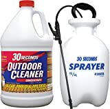 30 SECONDS Outdoor Mold & Mildew Stain Remover | Concentrate | 128 fl. oz. & Outdoor Cleaner 1 Gallon Pump Sprayer Bundle