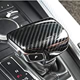 Sport Style Carbon Fiber Print Gear Shift Knob Cover Trim for Audi A4 B9 A5 Q5 Q7 S4 S5 SQ5 2017 2018 2019 (Carbon Fiber Print)