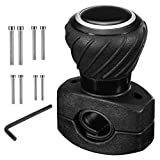 Spurtar Steering Wheel Knob, Universal Car Suicide Knob Power Handle Spinner Fit for Steering Wheel, Cars, Semi Truck, Forklifts, Tractors, Boat, and Golf Cart  Black