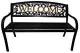 Leigh Country TX 94108 Black and Gold Welcome Bench