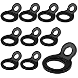 JCHL Tie Down Strap Rings Dirt Bike Stainless Steel Multi-Purpose Tie Down Anchor Strapping Hooks for Mounting in The Garage, Work Shop, Truck, Trailer, Golf Cart, Fence Black (10-Pack)