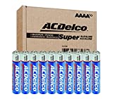 ACDelco 10-Count AAAA Batteries, Maximum Power Super Alkaline Battery, Use for Glucose Meters and Blood Monitors, 5-Year Shelf Life