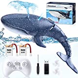 New Upgrade Pool Toys Remote Control Whale Shark Toys RC Boat Water Toys for Kids Age 8-12 Remote Control Boat Outdoor Toys for 6+ Year Old Boys & Girls (2 x Batteries)