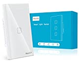 HeuxGir WiFi Smart Light Switch, Glass Panel Light Switch Work with Smart Life/Tuya App,2.4GHz Tuya Smart Switch,Compatible with Alexa and Google Home,Neutral Wire Required.(1W)