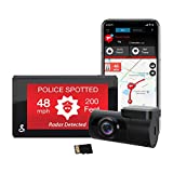 Cobra Smart Dash Cam + Rear Cam (SC 200D)  QHD+ 1600P Resolution, Built-in Wi-Fi & GPS, Voice Commands, Live Police Alerts, Incident Reports, Emergency Mayday, Drive Smarter App, 16GB SD Card Incl.