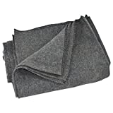 Treasure Gurus Large Gray Wool Army/Military Type Blanket Surplus Style Emergency/Survival Gear