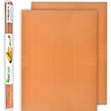 Extra Large Copper Grill Mats & Bake Mats, 2 Pieces  17x24 inches Reusable Grill Sheets for Gas, Charcoal, Electric Grill - Non-Stick, Durable, & Washable for BBQ, Grilling & Baking  Great Gift Idea