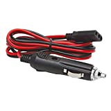 CB Power Cord 3 Pin Plug Cable-12V Cigarette Lighter Plug Heavy Duty 2 Wire 16 Gauge with 3 Pin Socket for CB Ham Radios (1 Cigarette Lighter Plug)