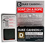Duke Cannon Soap On A Rope Bundle Pack: Tactical Scrubber + Big A** Brick of Soap -"Smells Like Accomplishment"
