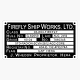 Firefly Ship Works Ltd. Vinyl Sticker Waterproof Decal Laptop Wall Window Bumper Sticker 5"