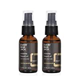 Every Man Jack Mens Beard Oil - Subtle Sandalwood Fragrance - Deeply Moisturizes and Softens Your Beard and Adds a Natural Shine - Naturally Derived with Shea Butter- 1.0-ounce Twin Pack