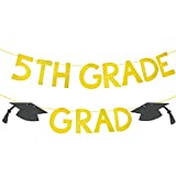 5th Grade Grad Banner, Gold Glitter 5th Grade Graduation 2022 Decorations, Boy Girl Kids Fifth Grade Graduation Party Decorations SuppliPerfect for 5th grade graduation decorations