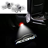 2 Pcs Car Projection LED Projector Door Shadow Light Welcome Light Laser Emblem Logo Lamps Kit Puddle Lights Compatible with Accord 7/8, Clear