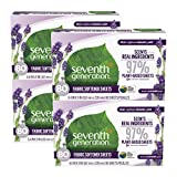 Seventh Generation Dryer Sheets Fabric Softener Fresh Lavender Scent with 100% Essential Oils and Botanical Ingredients 80 Sheets 80 Count (Pack of 4)