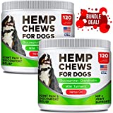Hemp Chews + Glucosamine Combo for Picky Eaters - Duck and Bacon - Advanced Hip & Joint Supplement w/Hemp Oil Turmeric MSM Chondroitin + Hemp Protein to Improve Mobility - Joint Pain Relief