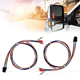 Tow Mirrors Wiring Harness Compatible with Chevrolet Chevy Silverado GMC Sierra 1500 2500 HD 2014-2018 Cargo Lights Running Lights Turn 2Pcs