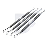 4Pcs Dental Composite Amalgam Filling Instruments Kit For Teeth Double Ended Restorative Spatula Pluggers Carvers