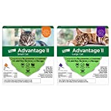 Advantage II Flea Prevention for Cats, 2-Pack Bundle for Small and Large Cats