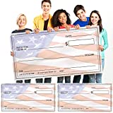 Giant Check 2 Pieces False Big Check 30 x 16 Inch Fake Checks Large Blank Presentation Check Oversized Checks for Presentation Paper Giant Fake Novelty Checks for Donations Fundraisers Awards Prizes